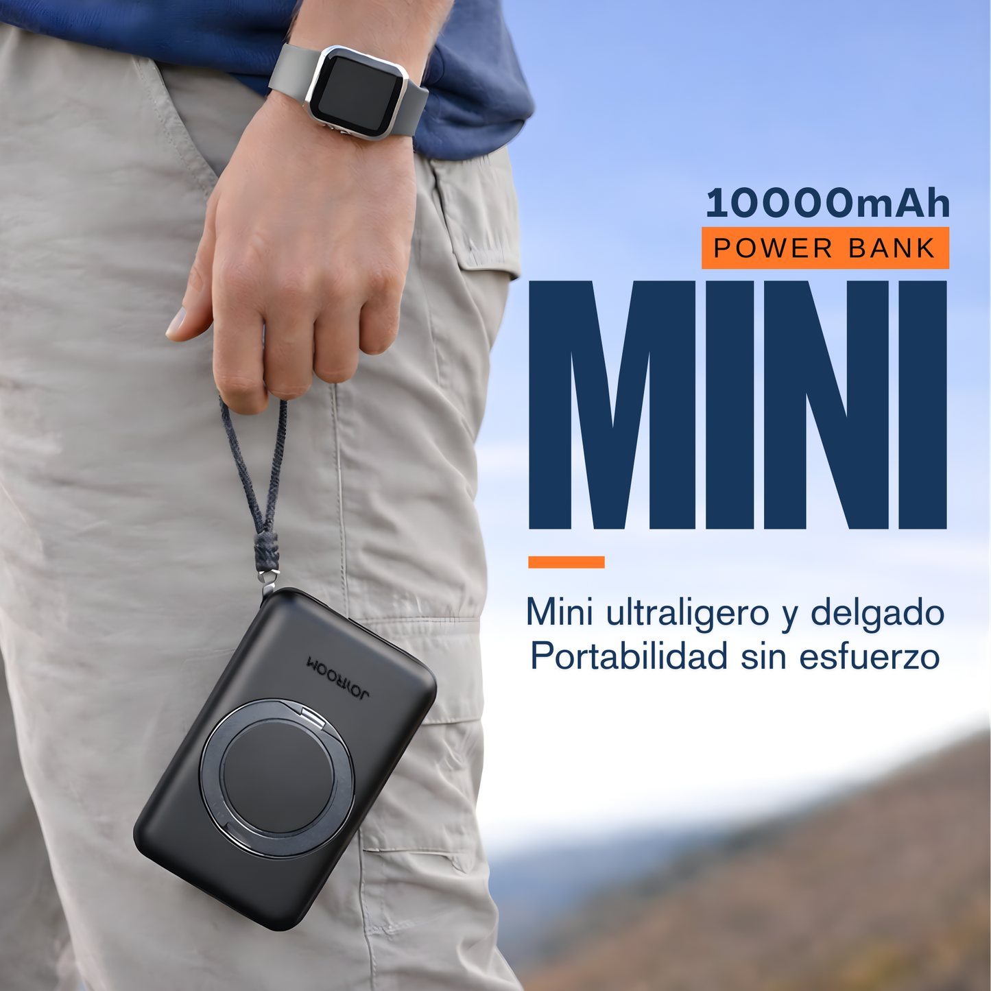 Banco de energía magnético 3 en 1 Inalámbrico de 10000 mAh